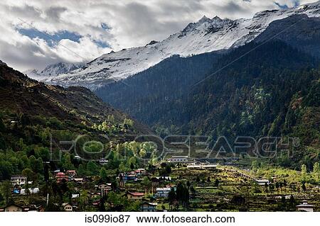 Lachung, Himalayan Kanchenjunga region, Sikkim, India View Large Photo Image Stock Photo - Lachung, Himalayan Kanchenjunga region, Sikkim, India. Fotosearch