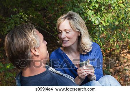 Picture - Mature couple outdoors. Fotosearch
