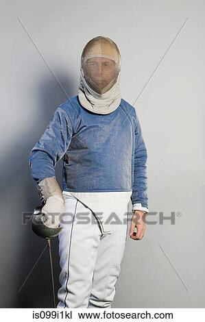 Mature male fencer, portrait View Large Photo Image Stock Image - Mature male fencer, portrait. Fotosearch