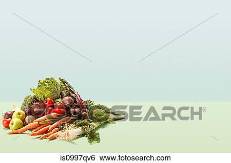 Pile of fresh vegetables View Large Photo Image Stock Photograph - Pile of fresh vegetables. Fotosearch
