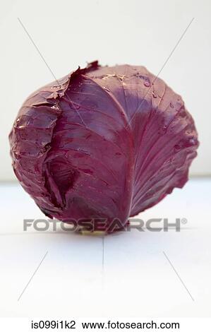 Stock Image - Red cabbage, studio shot. Fotosearch