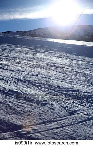 Sunlight over ski slope View Large Photo Image Stock Photography - Sunlight over ski slope. Fotosearch