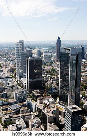 Aerial view of Frankfurt business district, Germany View Large Photo Image Stock Image - Aerial view of Frankfurt business district, Germany. Fotosearch