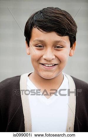 Boy smiling to camera, portrait View Large Photo Image Stock Image - Boy smiling to camera, portrait. Fotosearch