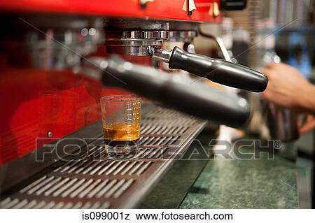 Stock Photo - Espresso maker in cafe. Fotosearch