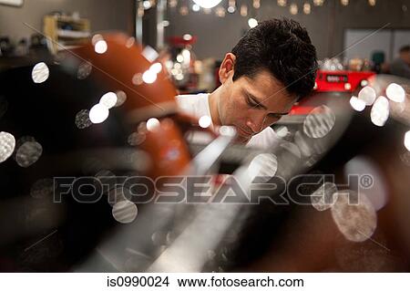 Man working in cafe View Large Photo Image Picture - Man working in cafe. Fotosearch