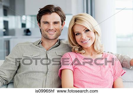 Stock Image - Portrait of couple. Fotosearch
