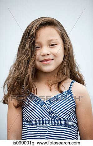 Young girl wearing sundress, portrait View Large Photo Image Stock Image - Young girl wearing sundress, portrait. Fotosearch