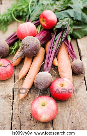 Fresh beetroot, carrot and apples View Large Photo Image Stock Photo - Fresh beetroot, carrot and apples. Fotosearch