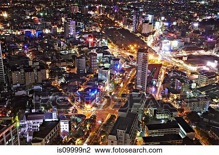 Night view of illuminated Ho Chi Minh City, Vietnam View Large Photo Image Stock Image - Night view of illuminated Ho Chi Minh City, Vietnam. Fotosearch