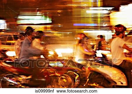 Stock Image - Rush hour in Ho Chi Minh City, Vietnam. Fotosearch