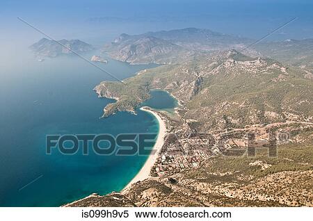 Stock Photography - Aerial view of Oludeniz and Kaya village, Turkey. Fotosearch