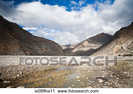 Dried river valley in Nepal View Large Photo Image Stock Image - Dried river valley in Nepal. Fotosearch