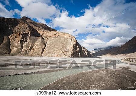 Dried river valley in Nepal View Large Photo Image Stock Image - Dried river valley in Nepal. Fotosearch