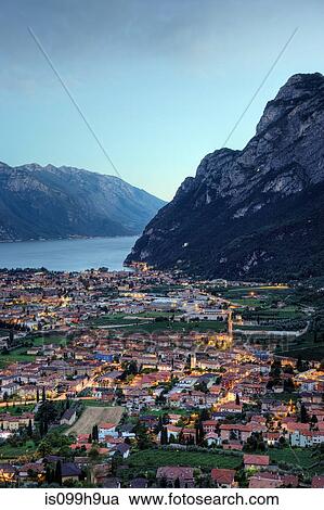 Stock Image - Lake Garda, Riva, Veneto, Italy. Fotosearch