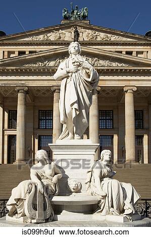 Statue outside Gendarmenmarkt, Berlin, Germany View Large Photo Image Stock Image - Statue outside Gendarmenmarkt, Berlin, Germany. Fotosearch