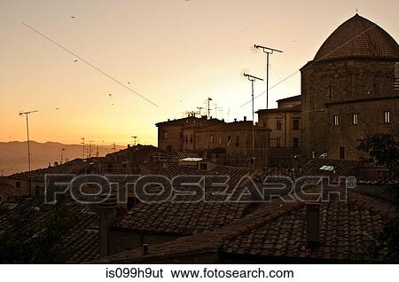Stock Photograph - Volterra, Historic Walled Hill Town, Tuscany, Italy. Fotosearch