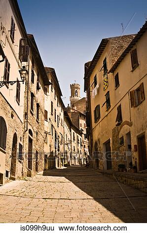 Stock Photograph - Volterra, Historic Walled Hill Town, Tuscany, Italy. Fotosearch