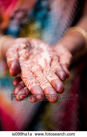 Woman with henna decorated hands, Kathmandu, Nepal View Large Photo Image Stock Image - Woman with henna decorated hands, Kathmandu, Nepal. Fotosearch