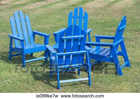 Blue garden chairs View Large Photo Image Stock Photo - Blue garden chairs. Fotosearch