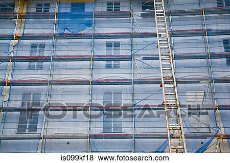 Stock Photo - Building undergoing renovation. Fotosearch