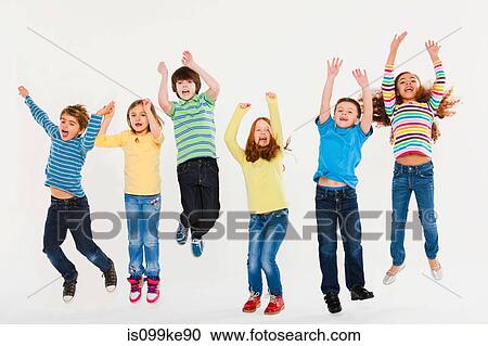 Children jumping View Large Photo Image Stock Image - Children jumping. Fotosearch