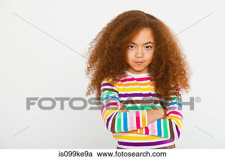 Girl with arms crossed View Large Photo Image Stock Image - Girl with arms crossed. Fotosearch