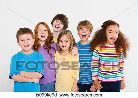 Stock Image - Happy children. Fotosearch