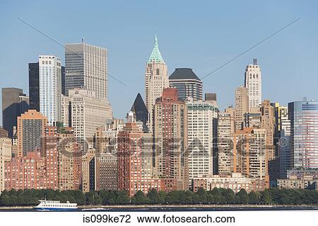 Manhattan skyline, New York City, USA View Large Photo Image Stock Image - Manhattan skyline, New York City, USA. Fotosearch