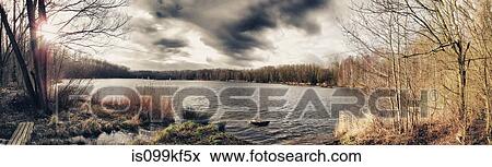 Stock Photo - Peaceful lake scene. Fotosearch