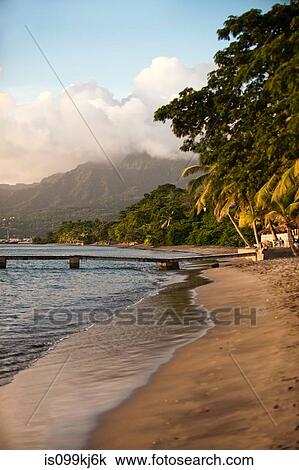 Stock Image - Piquard Beach, Portsmouth, Dominica, Lesser Antilles. Fotosearch