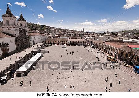 Plaza de San Francisco, Quito, Ecuador View Large Photo Image Picture - Plaza de San Francisco, Quito, Ecuador. Fotosearch