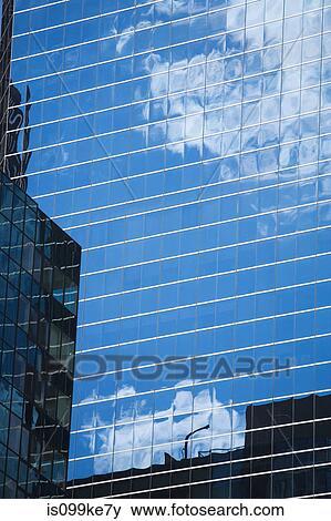 Reflections in glass building View Large Photo Image Stock Photo - Reflections in glass building. Fotosearch