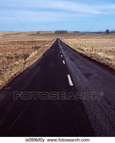 Rural road, Scottish borders, UK View Large Photo Image Stock Photo - Rural road, Scottish borders, UK. Fotosearch