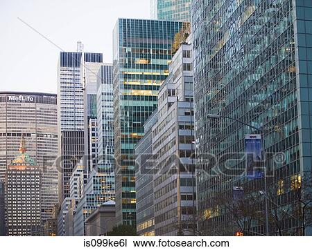 Stock Image - Skyscrapers on Park Avenue, New York, USA. Fotosearch