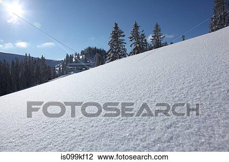 Snow covered ski slope, Bavaria View Large Photo Image Stock Image - Snow covered ski slope, Bavaria. Fotosearch