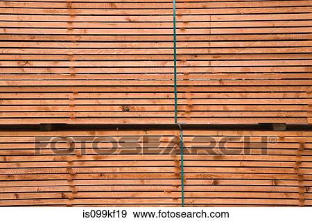 Stock Photo - Stacked timber. Fotosearch