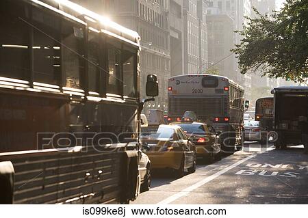 Stock Image - Traffic in New York City, USA. Fotosearch