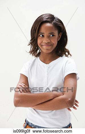African American girl looking away, studio shot View Large Photo Image Stock Image - African American girl looking away, studio shot. Fotosearch