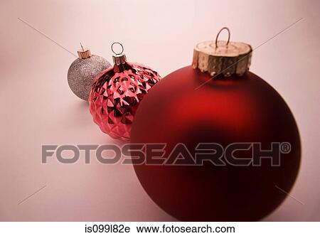 Christmas baubles in studio View Large Photo Image Stock Image - Christmas baubles in studio. Fotosearch
