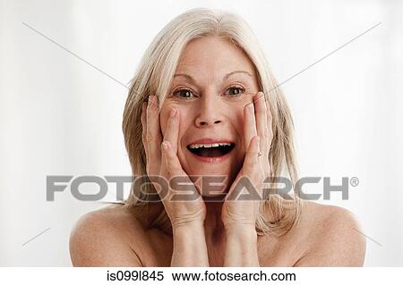 Mature woman surprised, portrait View Large Photo Image Stock Photography - Mature woman surprised, portrait. Fotosearch