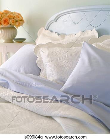 Pillows on bed View Large Photo Image Stock Photography - Pillows on bed. Fotosearch