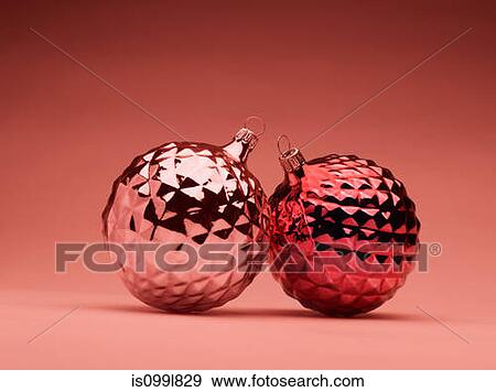 Pink and red Christmas baubles View Large Photo Image Stock Photo - Pink and red Christmas baubles. Fotosearch