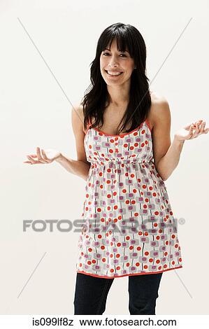 Portrait of mature woman, studio shot View Large Photo Image Stock Photo - Portrait of mature woman, studio shot. Fotosearch
