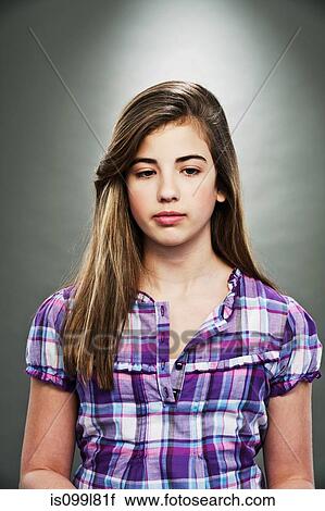 Portrait of young teenage girl, studio shot View Large Photo Image Stock Image - Portrait of young teenage girl, studio shot. Fotosearch