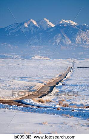 Ranch road in winter, La Sal Mountains, Utah, USA View Large Photo Image Stock Image - Ranch road in winter, La Sal Mountains, Utah, USA. Fotosearch