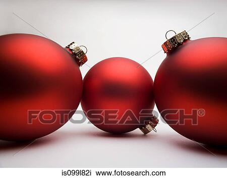 Red Christmas decorations, studio shot View Large Photo Image Stock Image - Red Christmas decorations, studio shot. Fotosearch