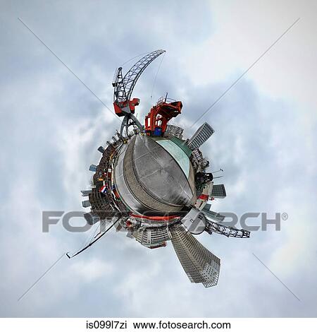 Rotterdam, Netherlands, little planet effect View Large Photo Image Stock Image - Rotterdam, Netherlands, little planet effect. Fotosearch