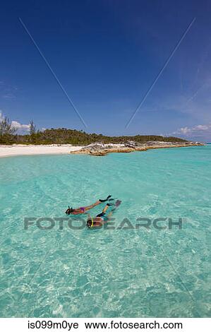 Stock Image - Snorkeling in the Atlantic Ocean. Fotosearch