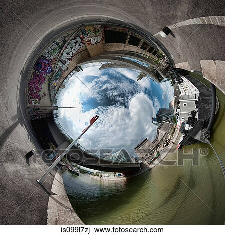 Stock Image - Stereographic image in Vienna, Austria. Fotosearch